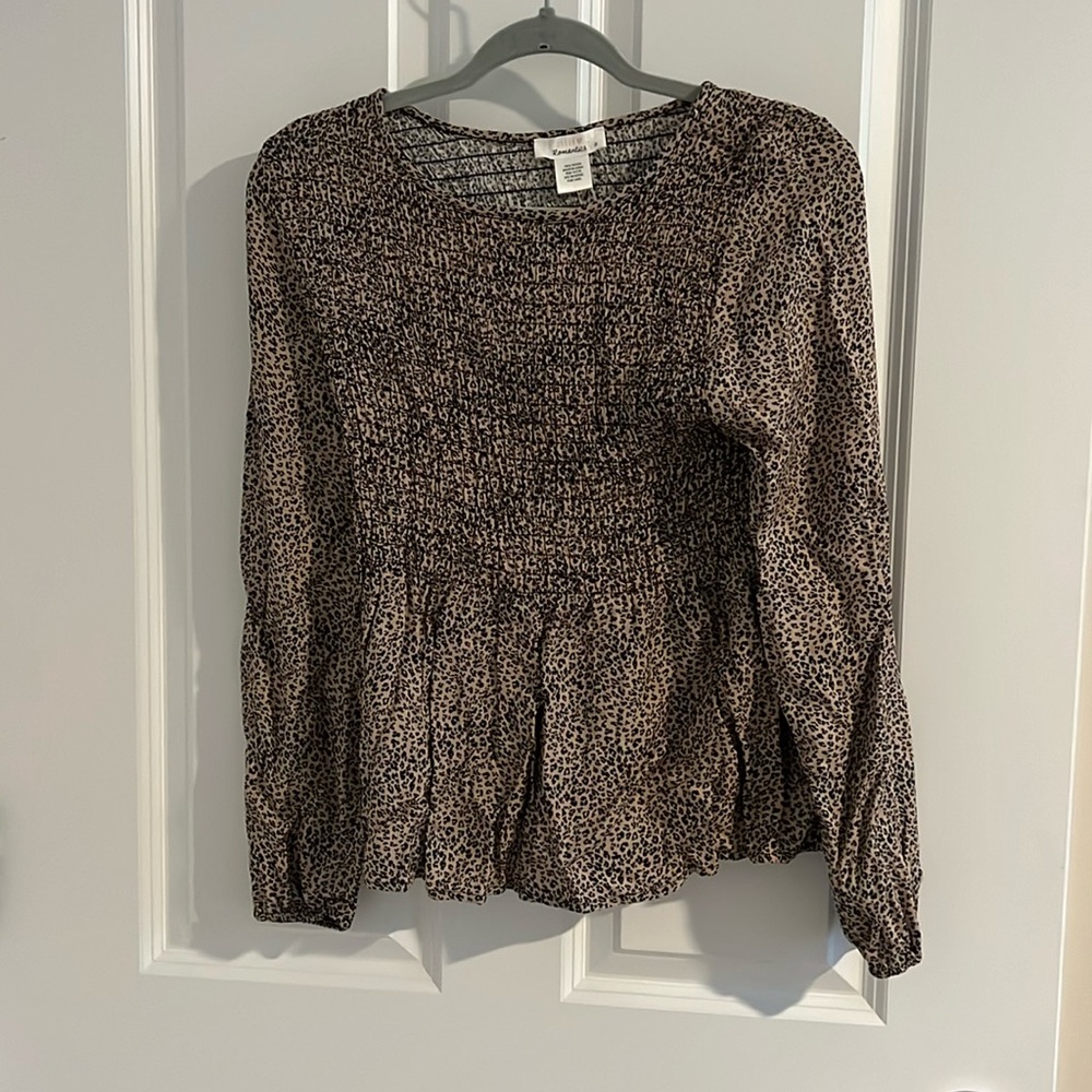 Leopard peplum top